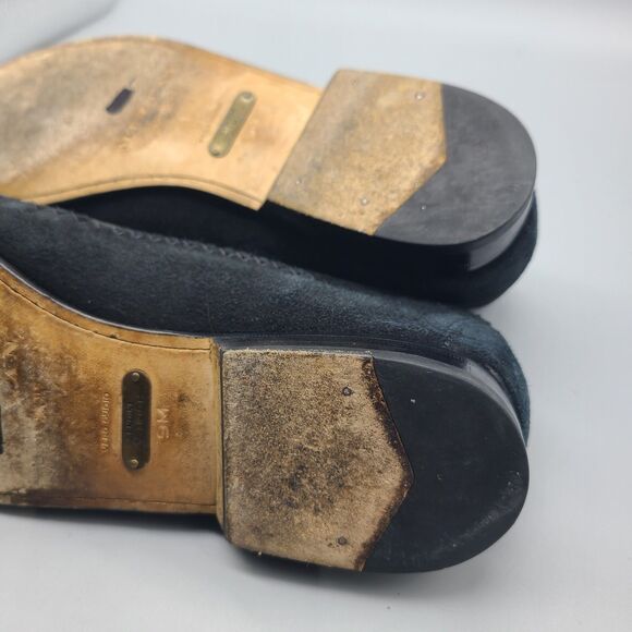 Men’s Mezlan Size 9 M Ostrich Leather/ Suede Black Tassel Loafer  Slip Ons Shoes main image 13